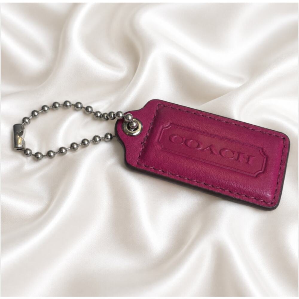 COACH Pink Replacement Purse Handbag Large Hang Tag Silver Tone Hardware